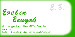 evelin benyak business card